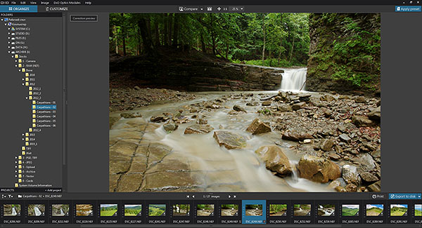 DxO Optics Pro - Organize