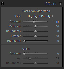 Adobe Lightroom – Effects